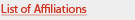 List of Affiliations